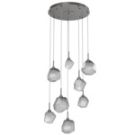 Gem Round Multi Light Pendant - Graphite / Smoke