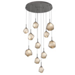 Gem Round Multi Light Pendant - Graphite / Bronze