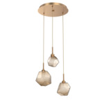 Gem Round Multi Light Pendant - Novel Brass / Bronze