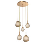 Gem Round Multi Light Pendant - Novel Brass / Bronze