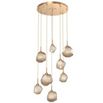 Gem Round Multi Light Pendant - Novel Brass / Bronze