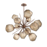 Gem Starburst Chandelier - Burnished Bronze / Bronze