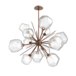 Gem Starburst Chandelier - Burnished Bronze / Clear