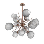 Gem Starburst Chandelier - Burnished Bronze / Smoke