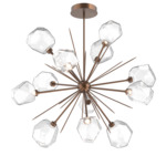 Gem Starburst Chandelier - Burnished Bronze / Clear