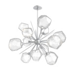 Gem Starburst Chandelier - Classic Silver / Clear