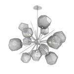 Gem Starburst Chandelier - Classic Silver / Smoke