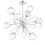 Gem Starburst Chandelier - Classic Silver / Clear