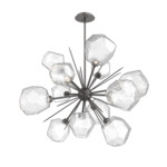 Gem Starburst Chandelier - Graphite / Clear