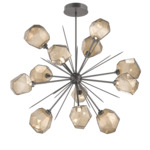 Gem Starburst Chandelier - Graphite / Bronze