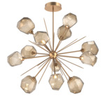 Gem Starburst Chandelier - Novel Brass / Bronze