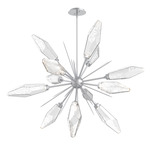 Rock Crystal Starburst Chandelier - Classic Silver / Chilled Clear
