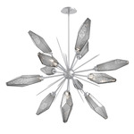 Rock Crystal Starburst Chandelier - Classic Silver / Chilled Smoke