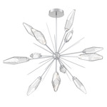 Rock Crystal Starburst Chandelier - Classic Silver / Chilled Clear