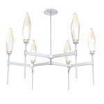 Rock Crystal Chandelier - Classic Silver / Chilled Amber