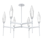 Rock Crystal Chandelier - Classic Silver / Chilled Clear