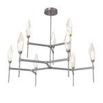 Rock Crystal Chandelier - Graphite / Chilled Amber