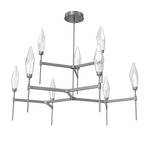 Rock Crystal Chandelier - Graphite / Chilled Clear