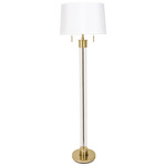 Caspian Floor Lamp - Brushed Brass / Off White