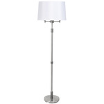 Killington Floor Lamp - Satin Nickel / Off White