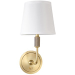 Killington Wall Sconce - Brushed Brass / Off White