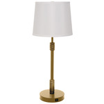 Killington Table Lamp with USB port - Brushed Brass / Off White