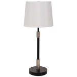 Killington Table Lamp with USB port - Black / Polished Nickel / Off White