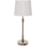 Killington Table Lamp with USB port - Satin Nickel / Off White