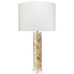 Peyton Table Lamp - Natural Calcite / White