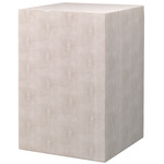Structure Side Table - Ivory Faux Shagreen