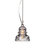 Menlo Park Mini Pendant - Old Silver / Clear