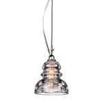 Menlo Park Mini Pendant - Old Silver / Clear