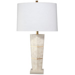 Spectacle Table Lamp - Faux Horn Lacquer / White Linen