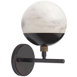Metro Wall Sconce - Oil Rubbed Bronze / Faux Alabaster
