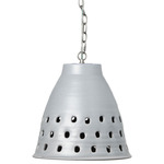 Perforated Tapered Pendant - Pewter / Grey