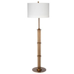 Marcus Floor Lamp - Antique Brass / White Linen