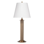 Marcus Table Lamp - Antique Brass / White Linen