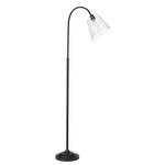 Swan Floor Lamp - Oil Rubbed Bronze / Clear