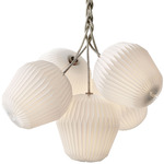 The Bouquet Five-Light Chandelier - Light Oak / White