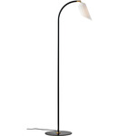 Pliverre Floor Lamp - Black / Brass / Opal