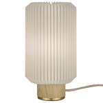 Cylinder Table Lamp - Light Oak / White