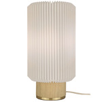 Cylinder Table Lamp - Light Oak / White