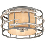 Adirondack Semi Flush Mount - Silver Leaf