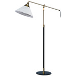 Model 349 Floor Lamp - Black / Brass / White