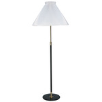 Model 351 Floor Lamp - Black / Brass / White