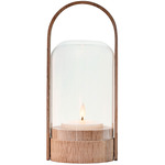 Candlelight Portable Lantern - Light Oak / Clear