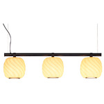 Ice Cream Linear Pendant - Black / Matte White