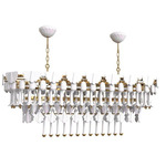 Seasons Oval Chandelier - Brass / Sunrise