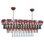 Seasons Oval Chandelier - Brass / Fall