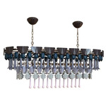 Seasons Oval Chandelier - Nickel / Winter